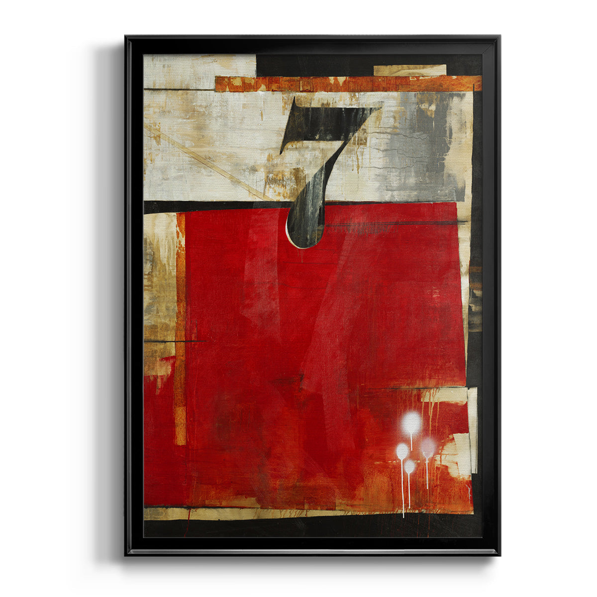 Lucky No. 7 - Modern Framed Canvas Print