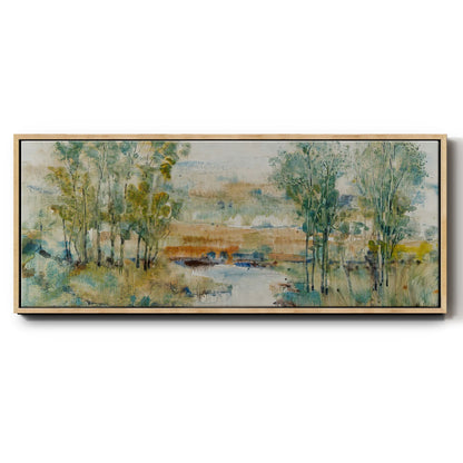 Trees on the Creek II - Floater Framed Canvas Print