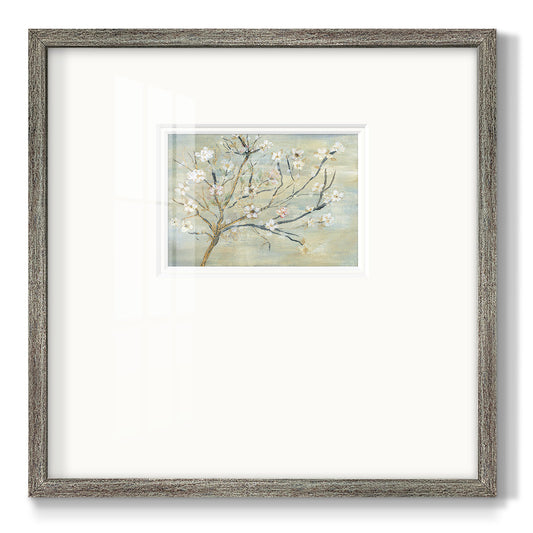 Blossoms & Spring Rain - Double Matboard Framed Print