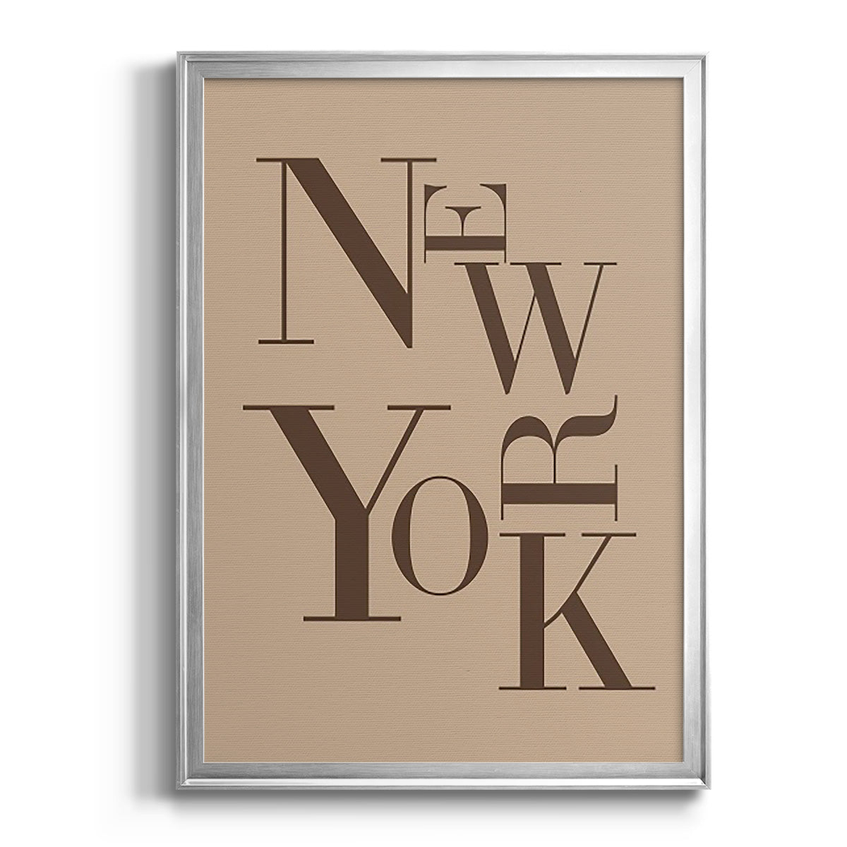 Neutral City Center Type I - Modern Framed Canvas Print