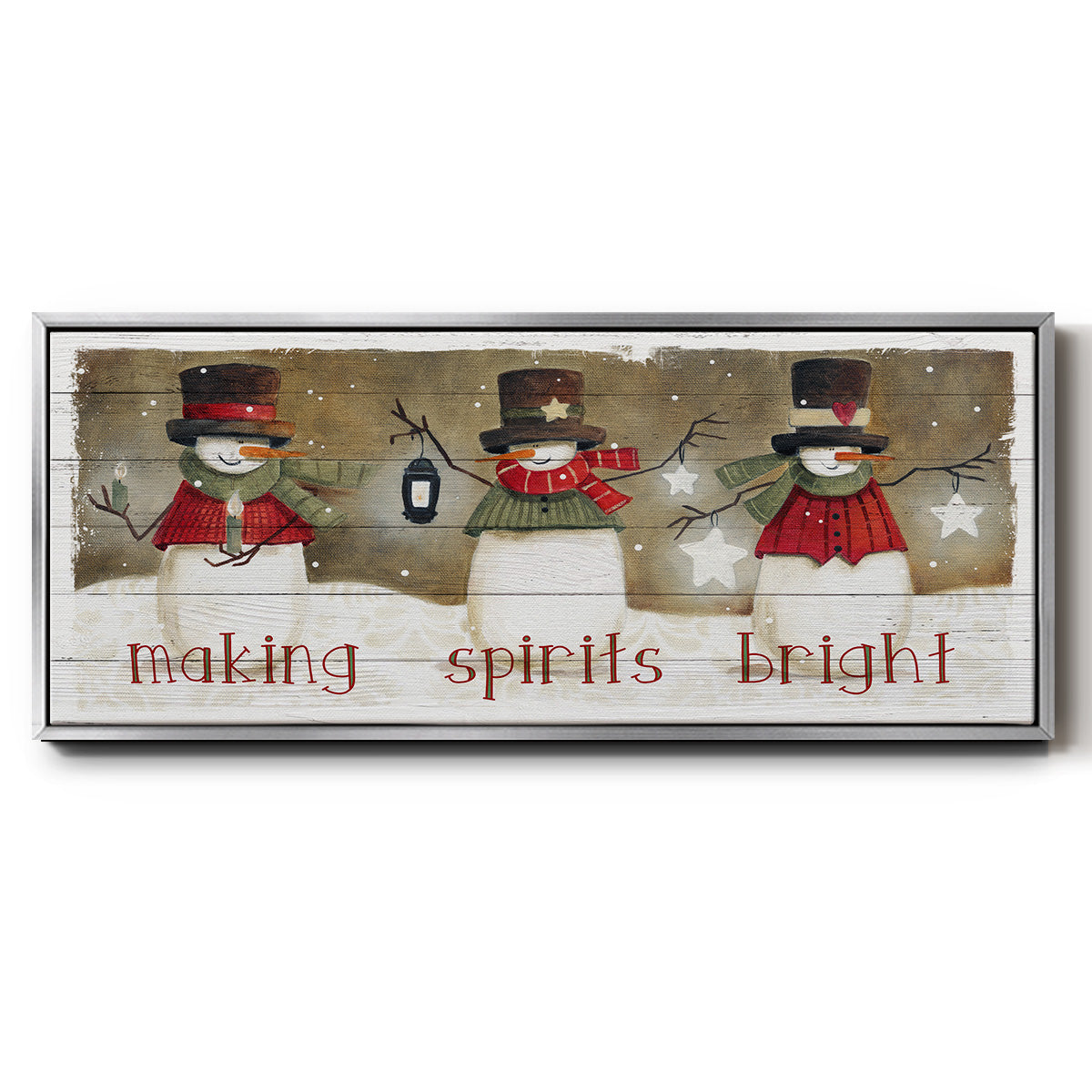 Making Spirits Bright - Floater Framed Canvas Print