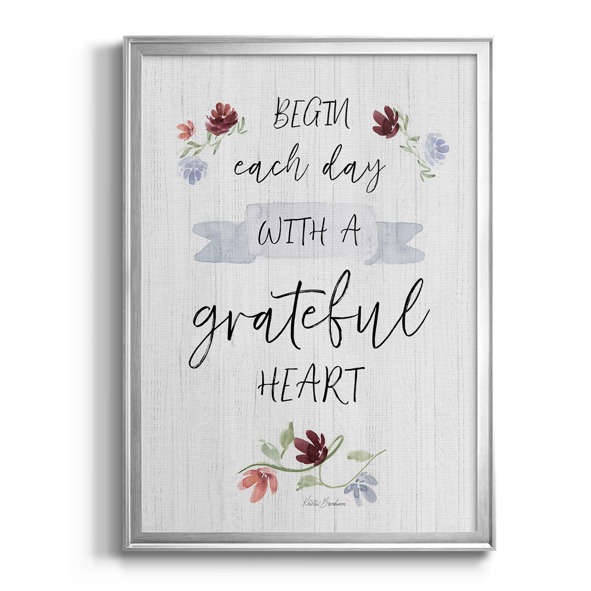 Grateful Heart - Modern Framed Canvas Print