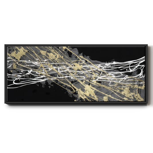Mistral III in Black - Floater Framed Canvas Print
