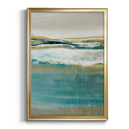 Aqua Quartz V2 - Modern Framed Canvas Print