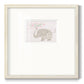 Floral Elephant - Double Matboard Framed Print