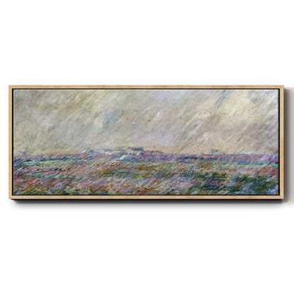 The Rain, 1886 - Floater Framed Canvas Print