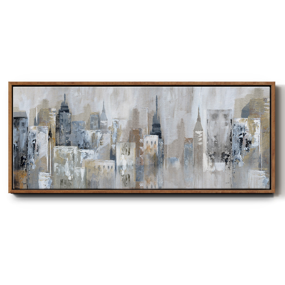 Bay City Reflection - Floater Framed Canvas Print