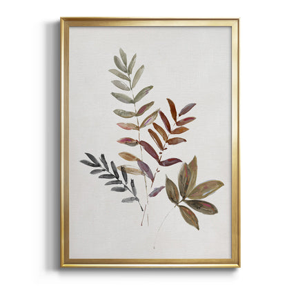 Autumn Leaves III - Modern Framed Canvas Print