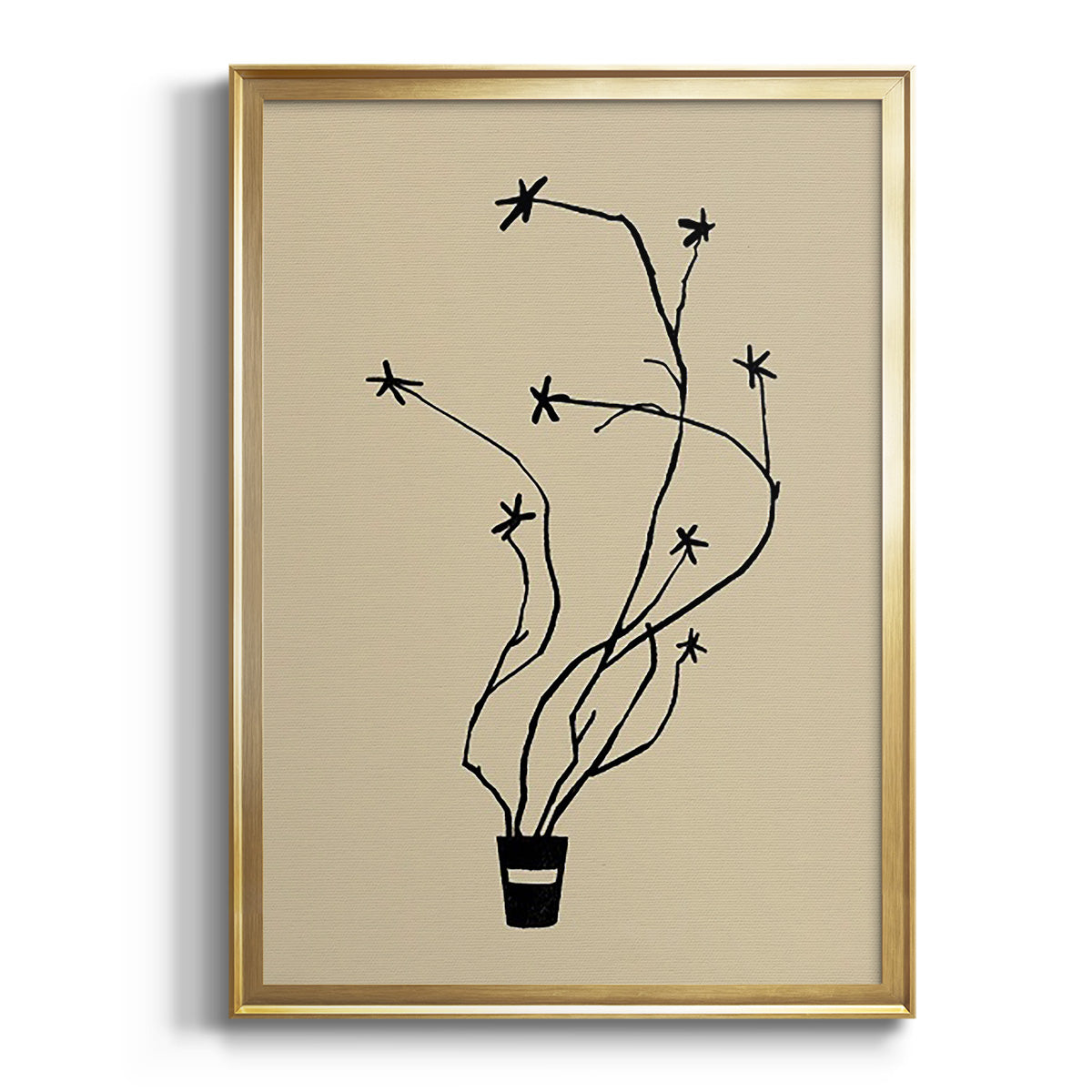 Spring Sprig Vase I - Modern Framed Canvas Print