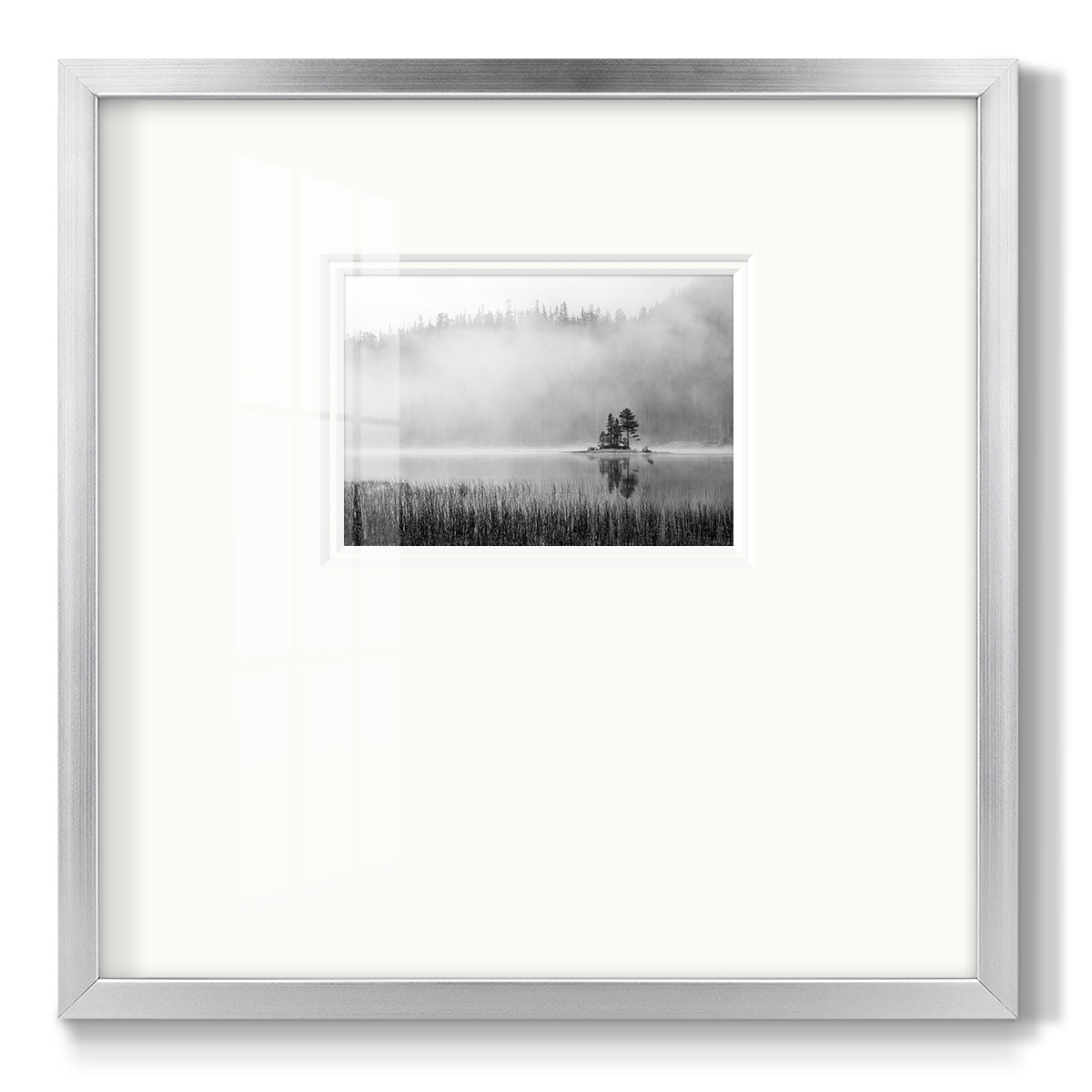 Island Fog - Double Matboard Framed Print