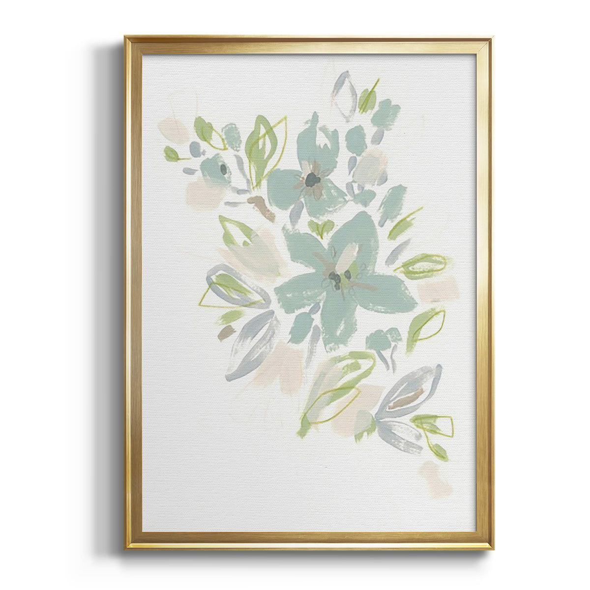 Seafoam Petals IV - Modern Framed Canvas Print