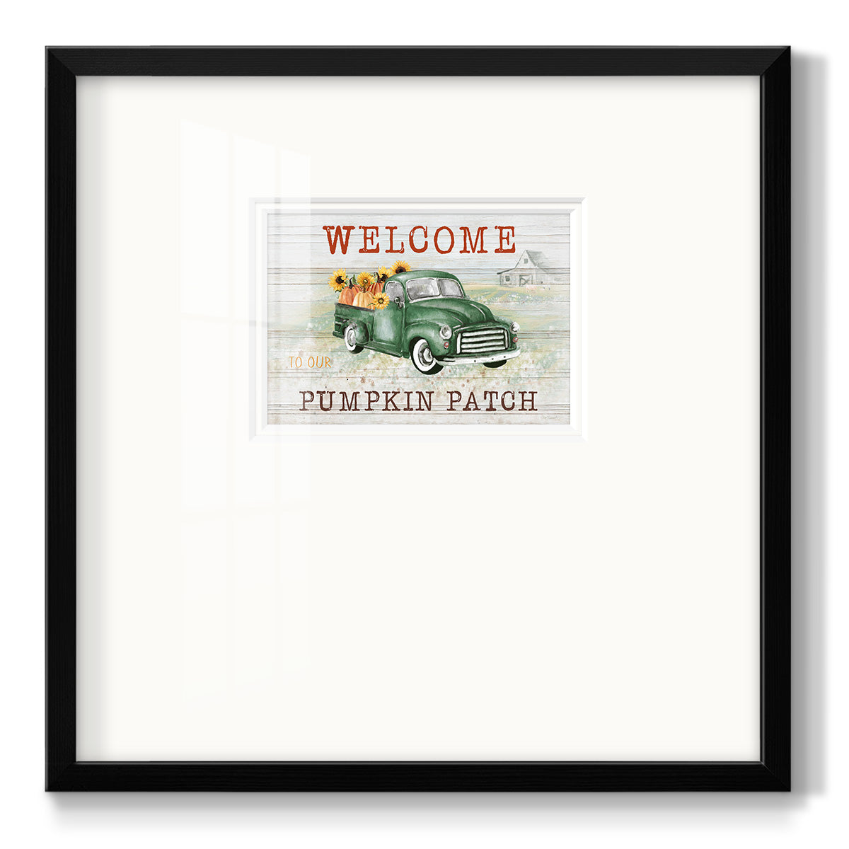 Pumpkin Patch - Double Matboard Framed Print