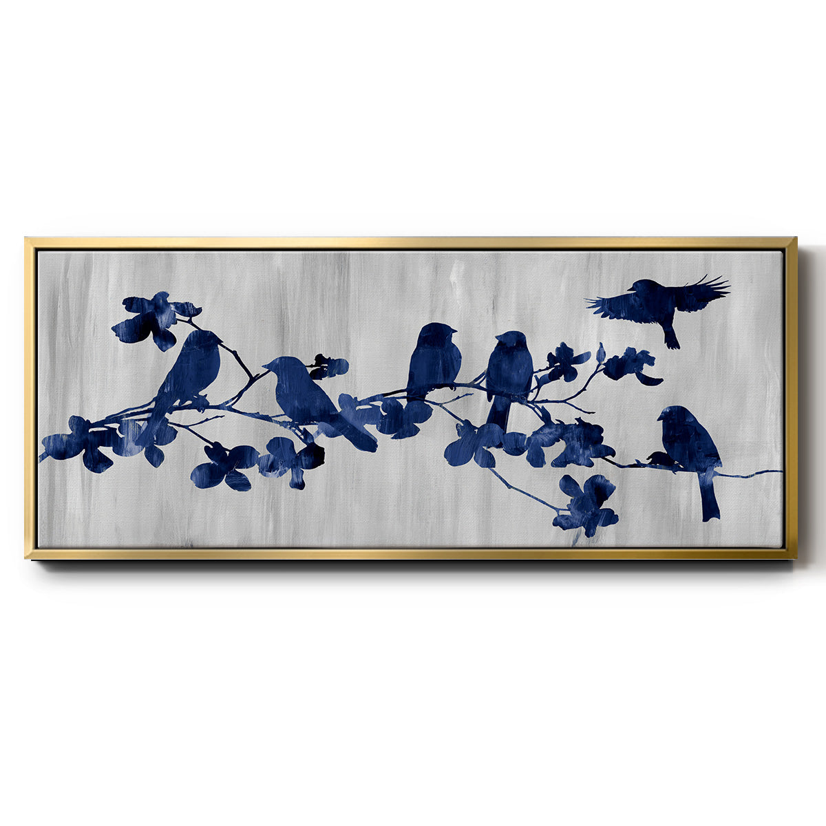Indigo Hangout - Floater Framed Canvas Print
