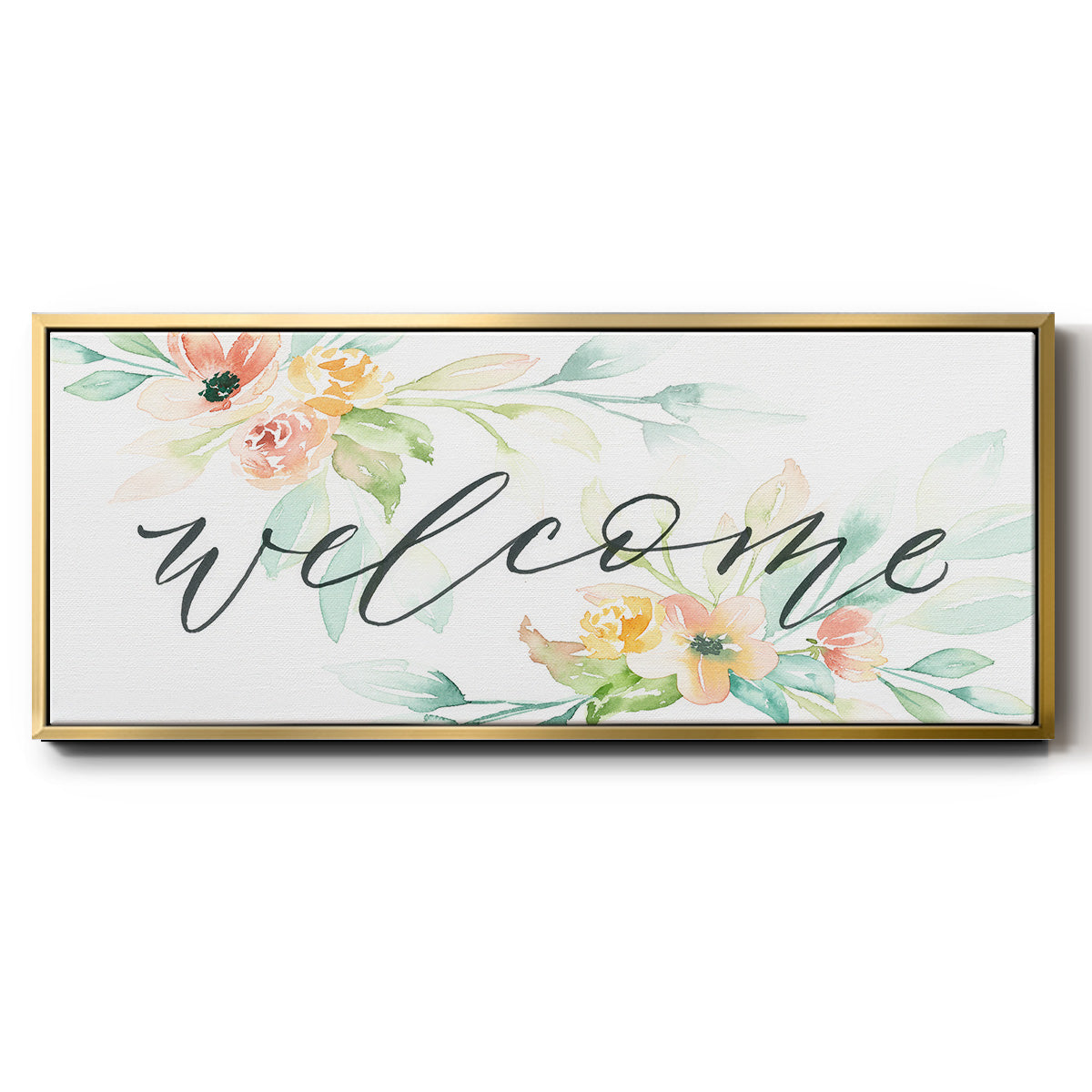 Welcome - Floater Framed Canvas Print