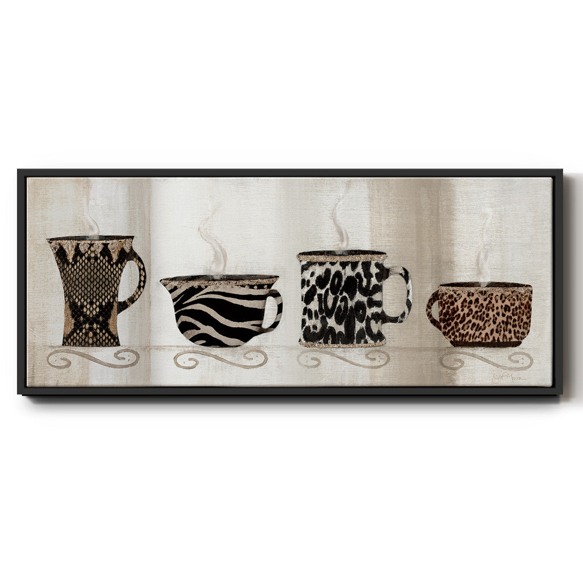 Coffee Skins II - Floater Framed Canvas Print