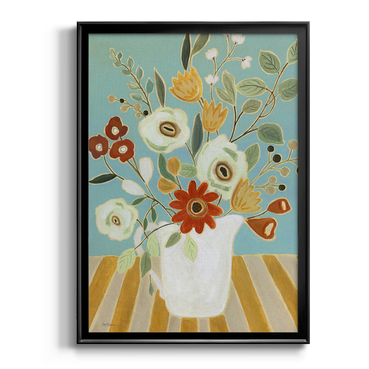 Joyful Blossoms I - Modern Framed Canvas Print