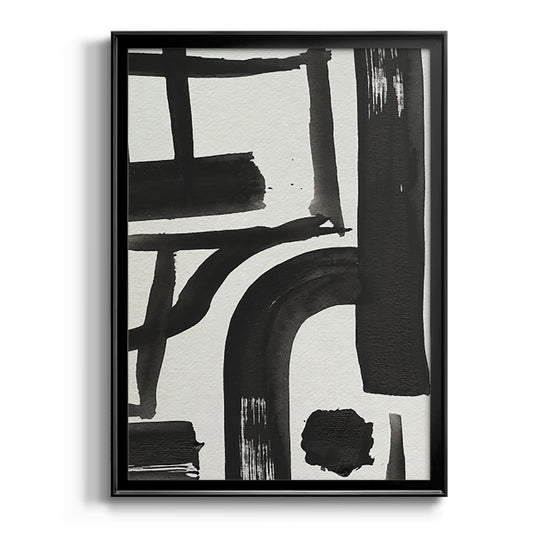 Inkwell Intersect I - Modern Framed Canvas Print