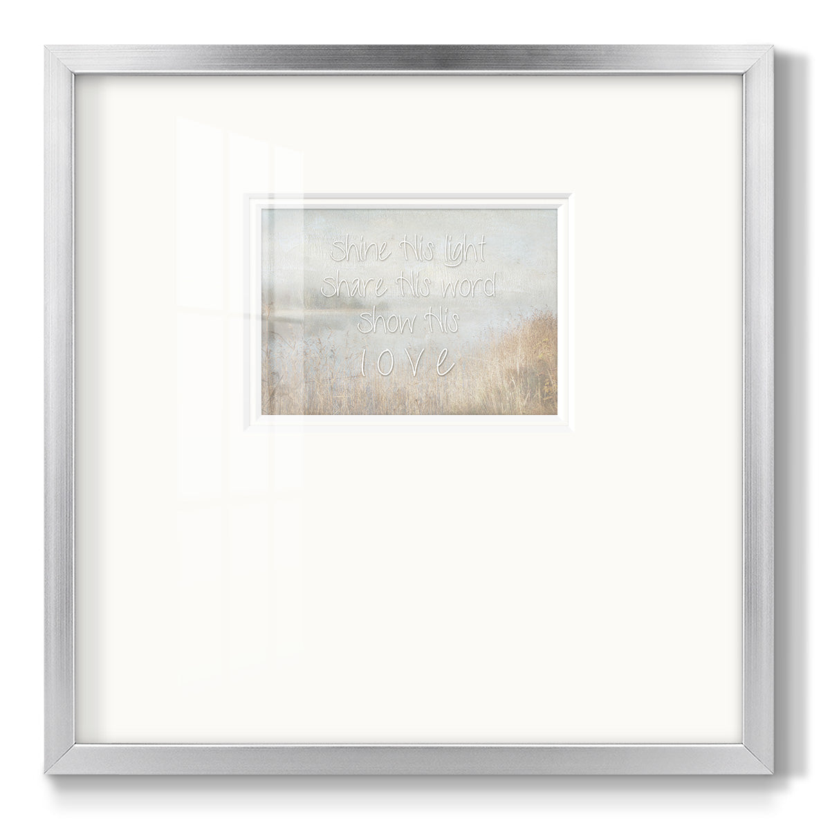 Shine His Light - Double Matboard Framed Print