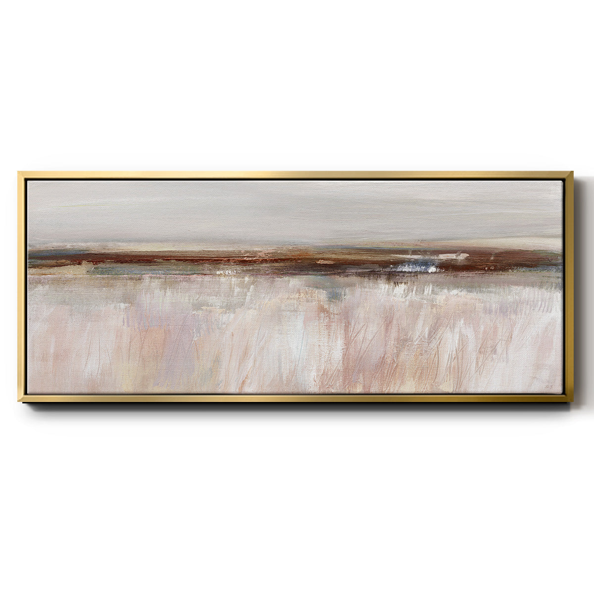 Guilded Field - Floater Framed Canvas Print