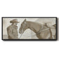 Work Friends II - Floater Framed Canvas Print