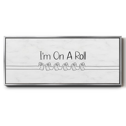 I'm On A Roll - Floater Framed Canvas Print