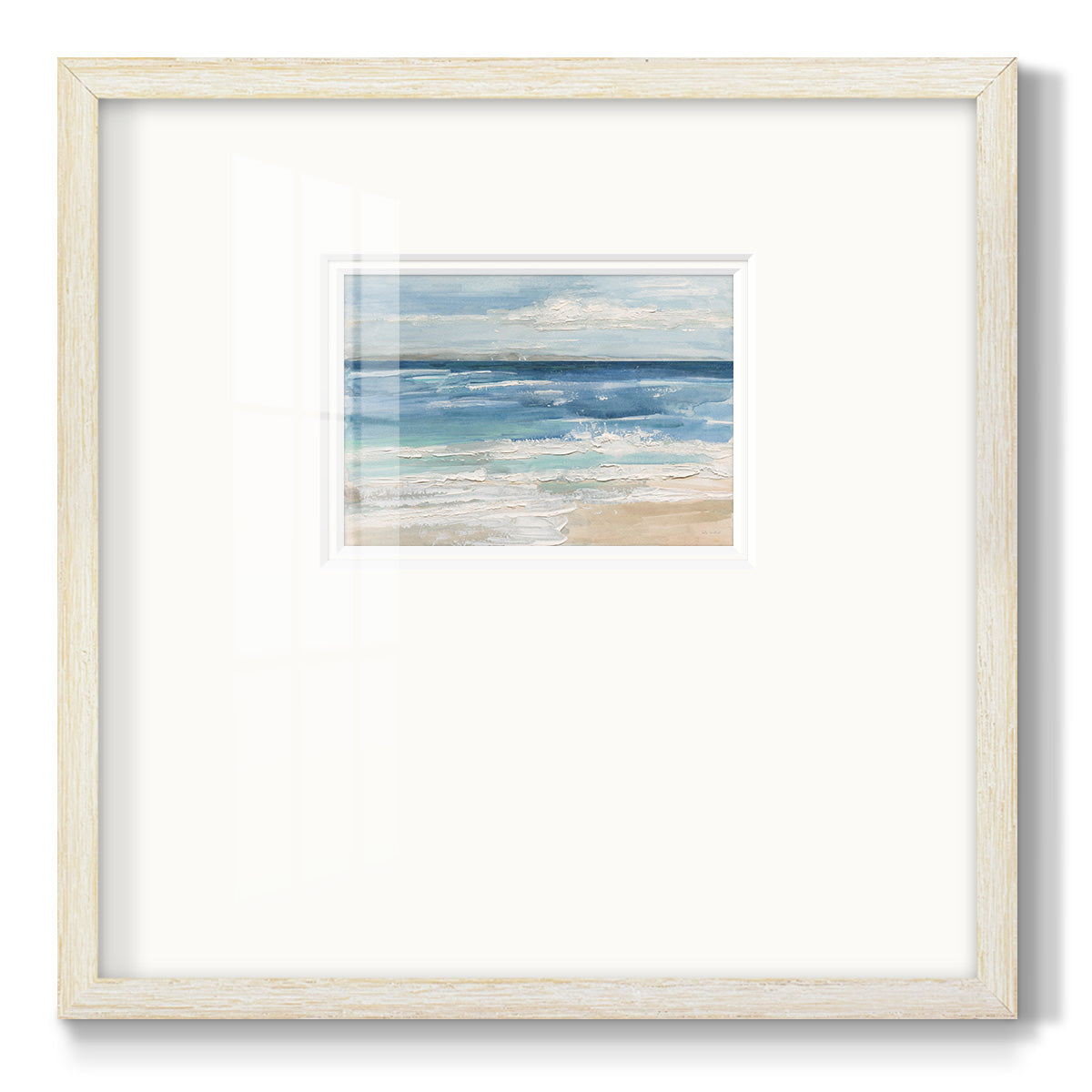 Ocean Waves I Premium Framed Print Double Matboard