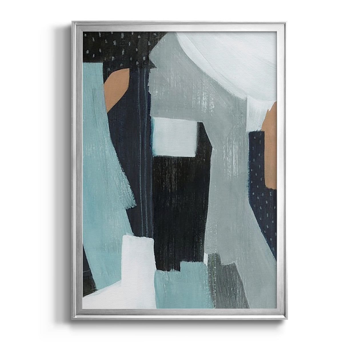 Tangerine Lagoon I - Modern Framed Canvas Print