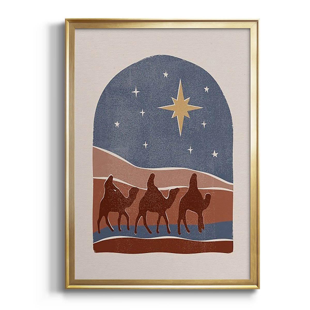 Boho Nativity II - Modern Framed Canvas Print