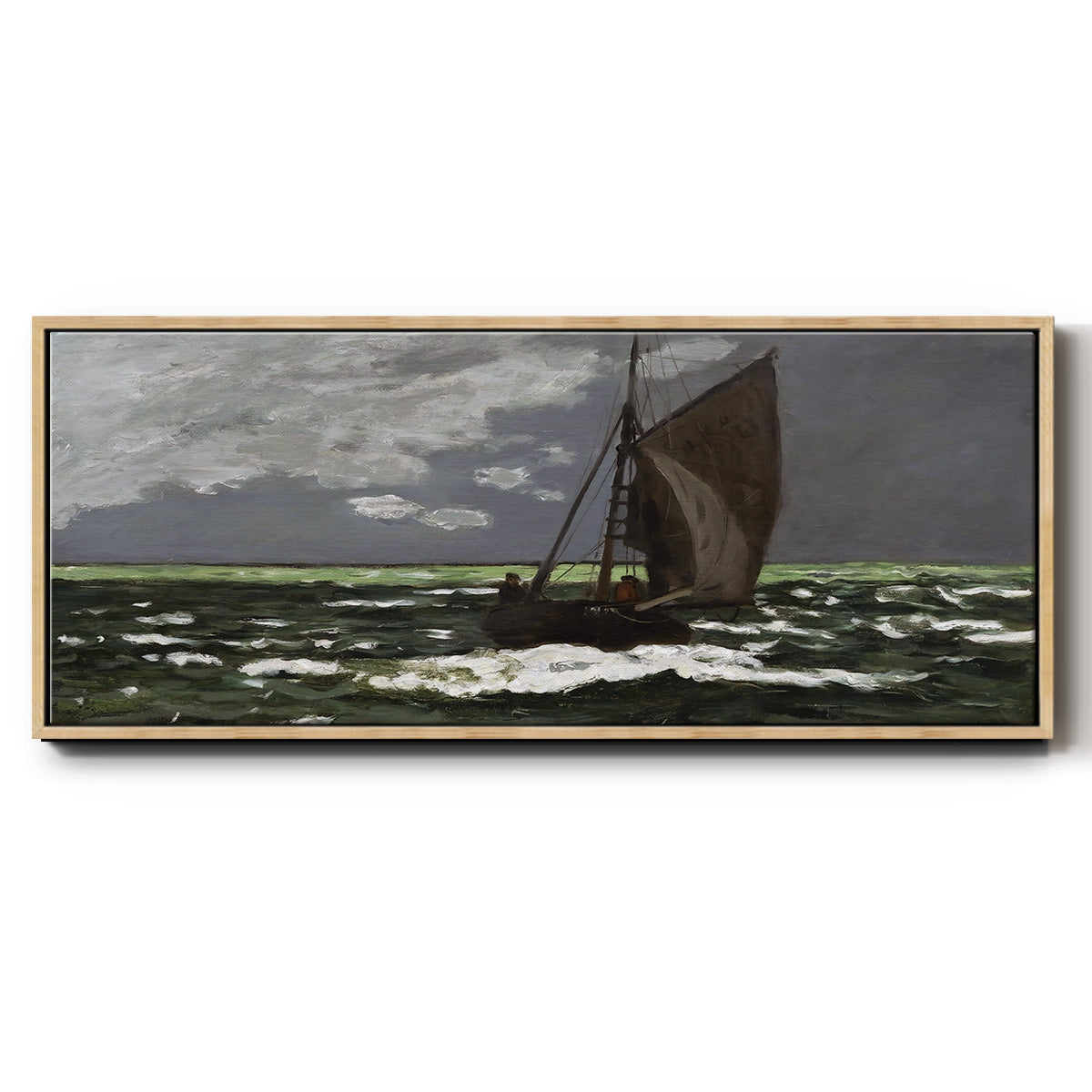 Stormy Seascape, 1867 - Floater Framed Canvas Print