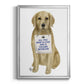 Love and Golden Retriever - Modern Framed Canvas Print