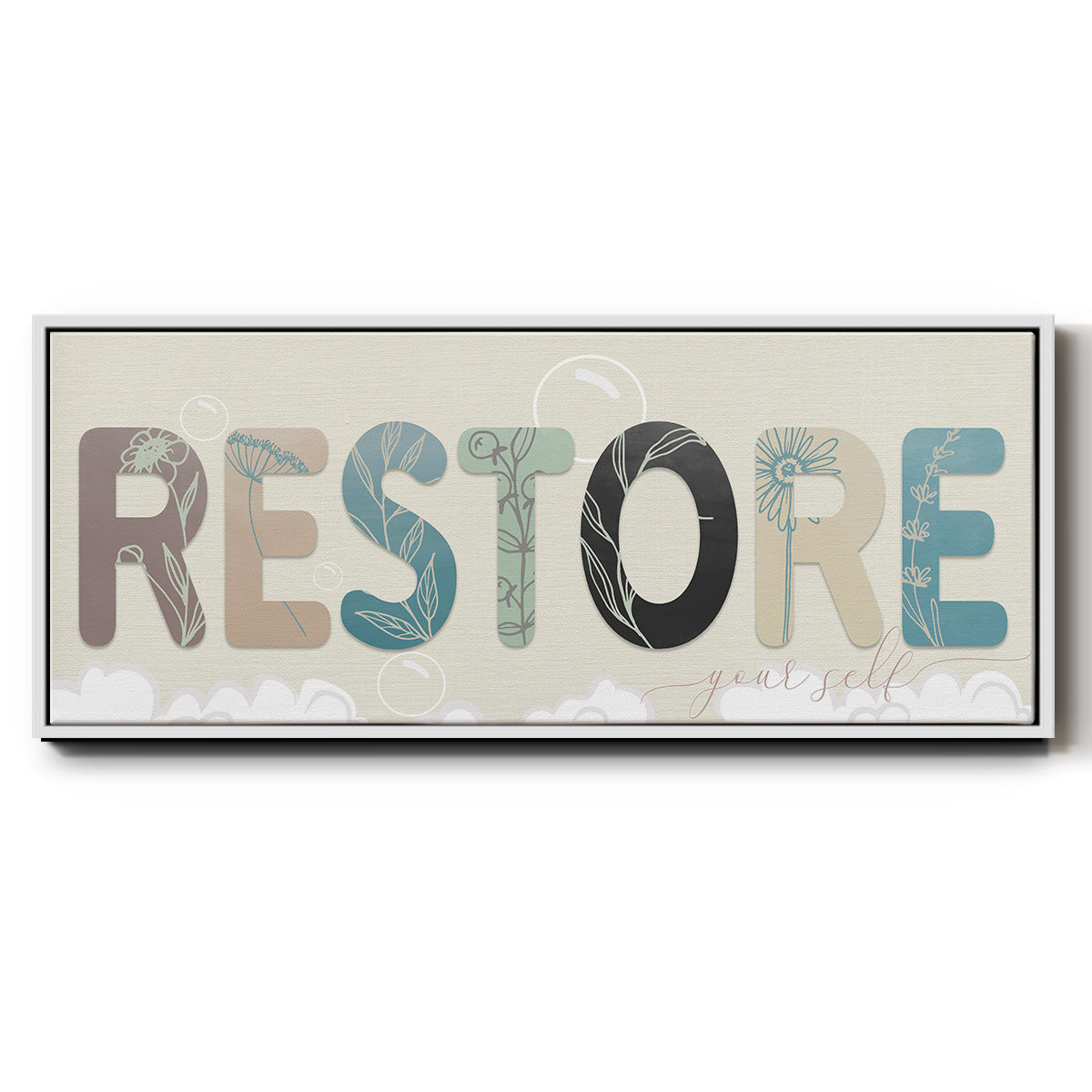 Restore Your Self - Floater Framed Canvas Print