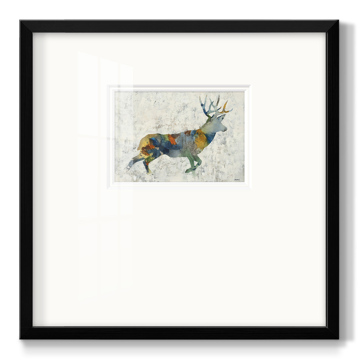 Deer Totem - Double Matboard Framed Print