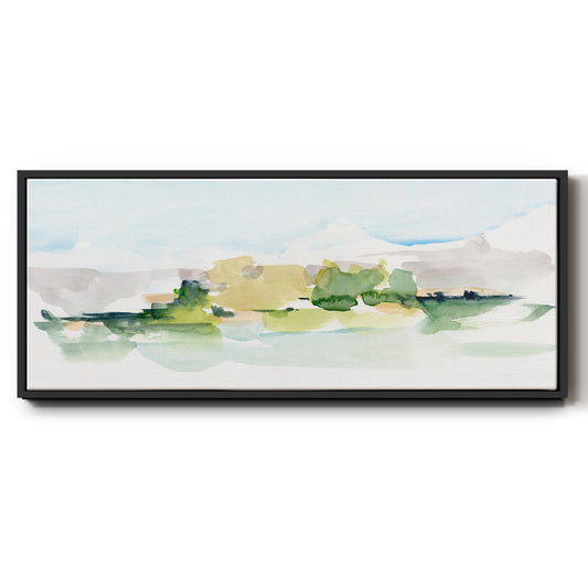 Tangerine Sunset I - Floater Framed Canvas Print