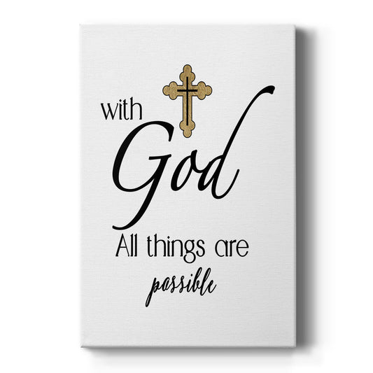 All Things Possible Gold - Canvas Art Print
