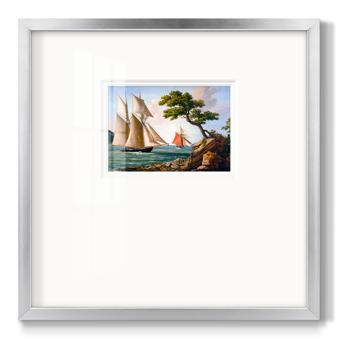 Sailing Premium Framed Print Double Matboard