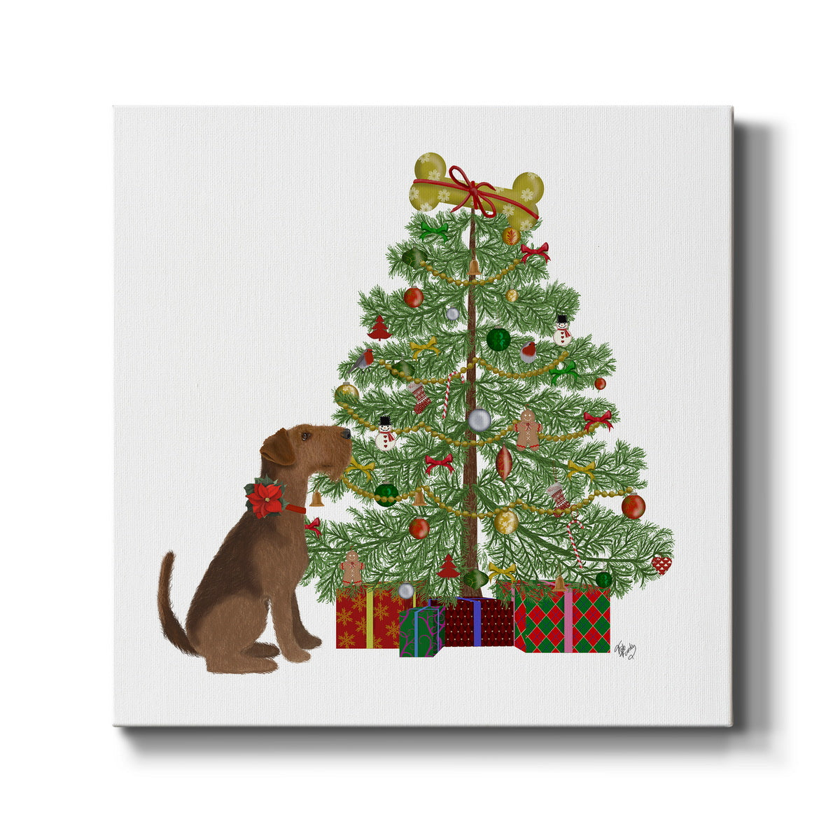 Christmas Des - Bone Tree-Premium Gallery Wrapped Canvas - Ready to Hang