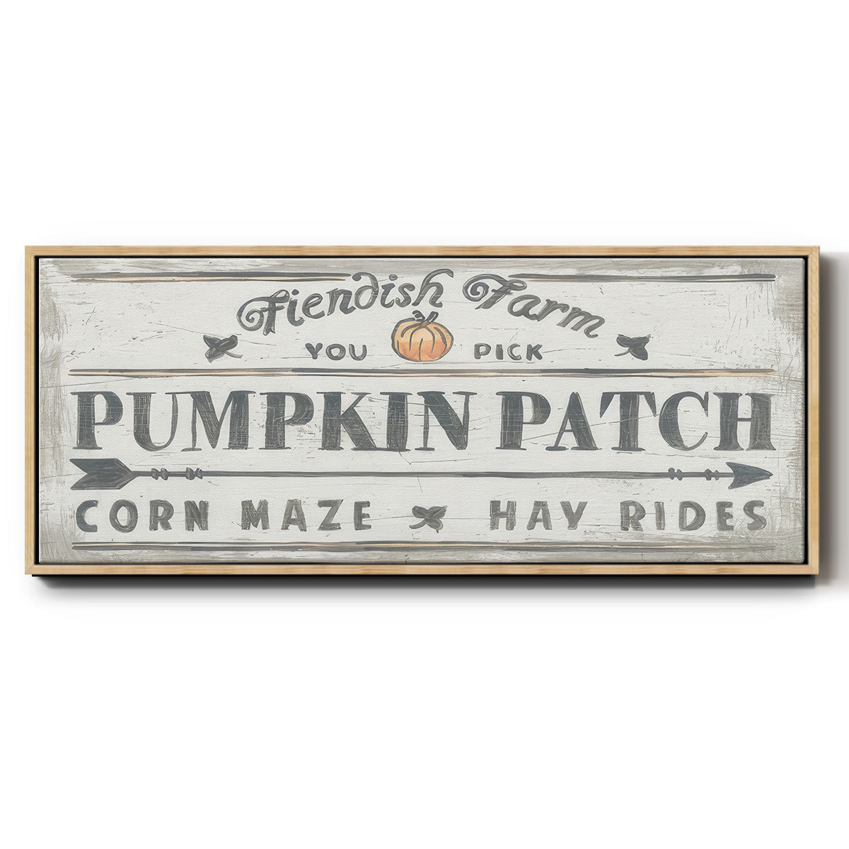 Pumpkin Patch II - Floater Framed Canvas Print