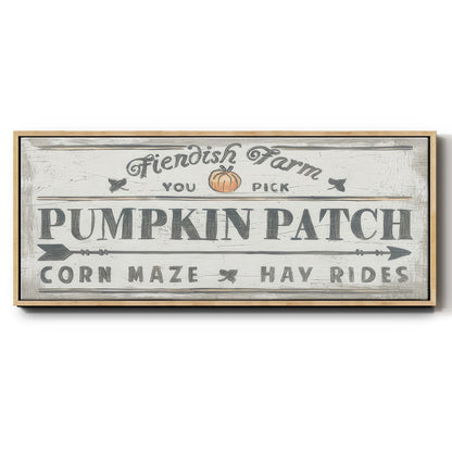 Pumpkin Patch II - Floater Framed Canvas Print