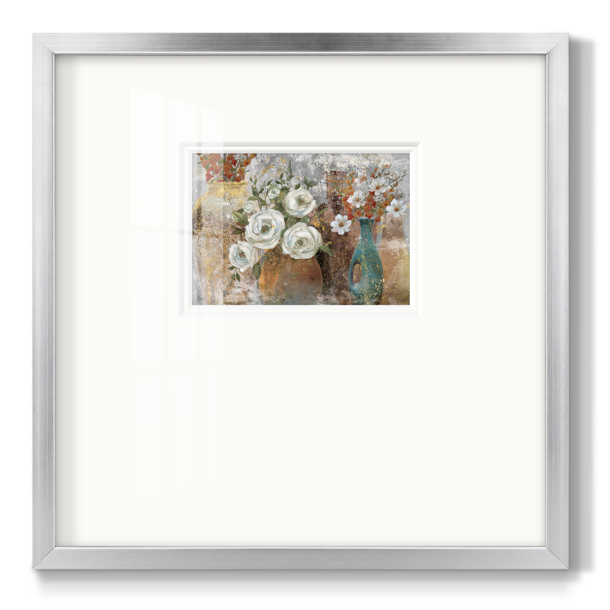 Vessels and Blooms Spice - Double Matboard Framed Print