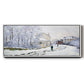 Snow in Argenteuil, 1875 - Floater Framed Canvas Print