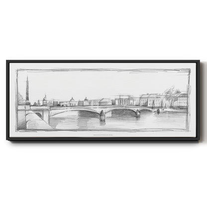 Pont du Carroussel - Floater Framed Canvas Print
