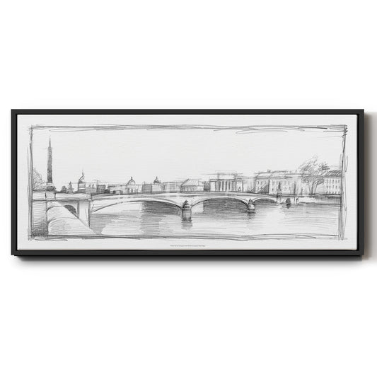 Pont du Carroussel - Floater Framed Canvas Print
