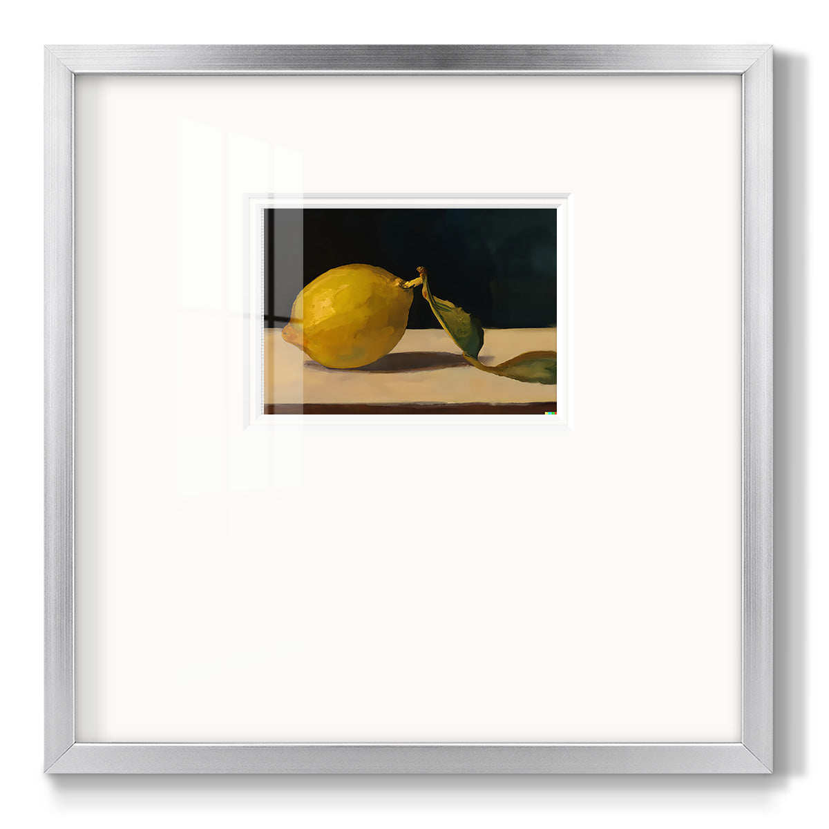 Lonely Lemon Premium Framed Print Double Matboard