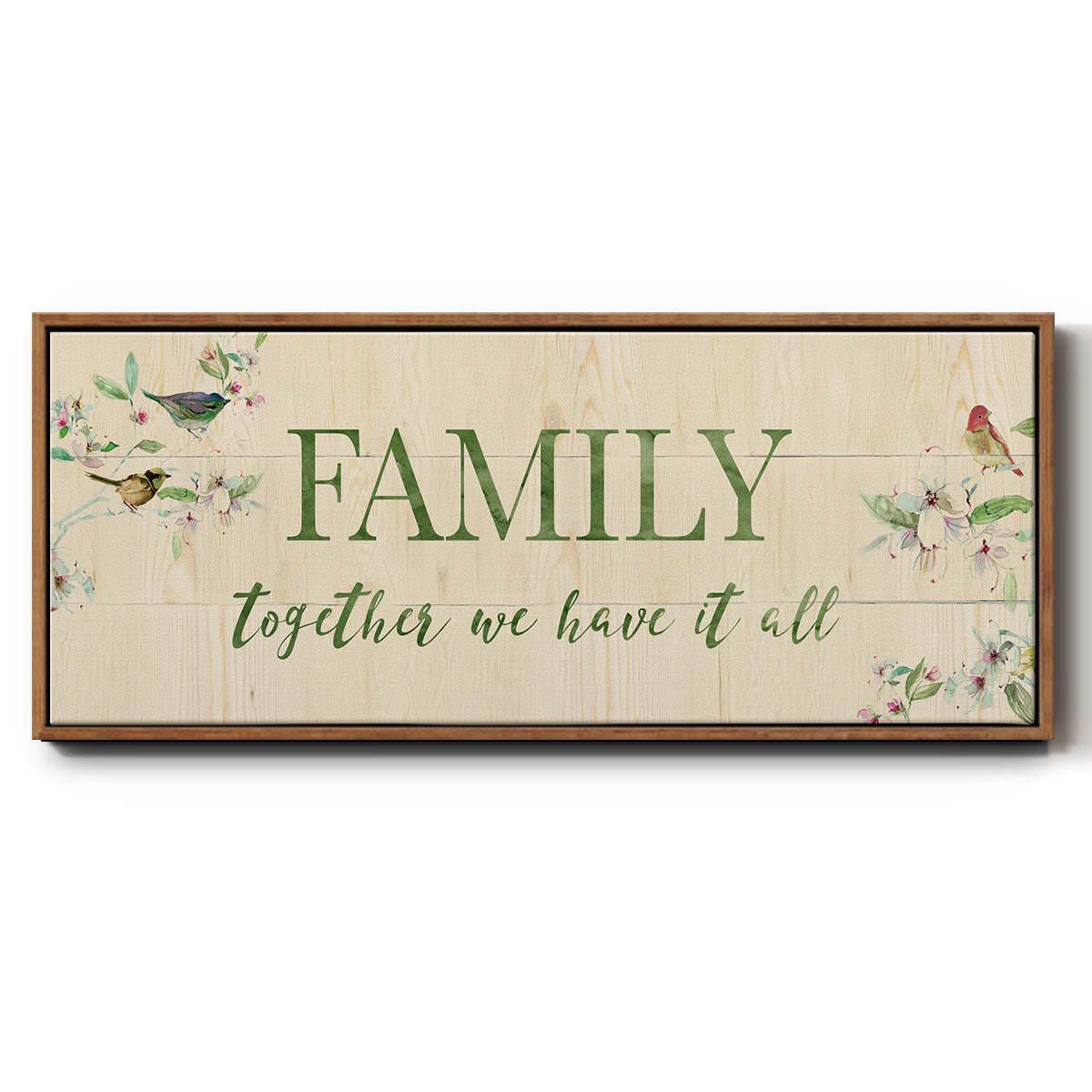 Family Together - Floater Framed Canvas Print