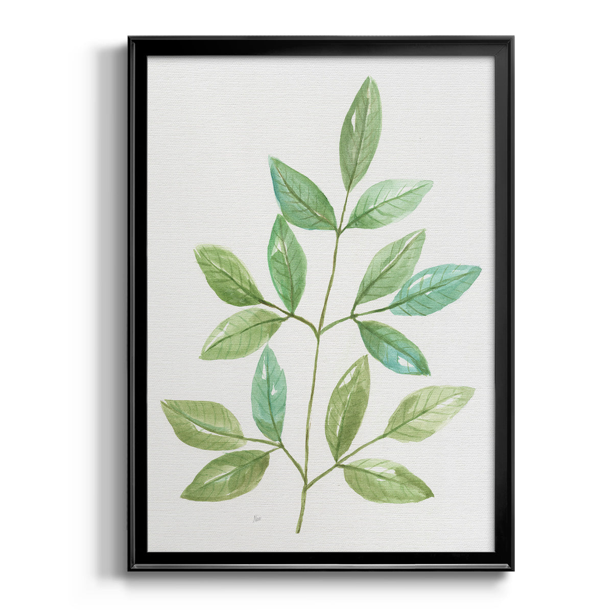 Spring Greens III - Modern Framed Canvas Print