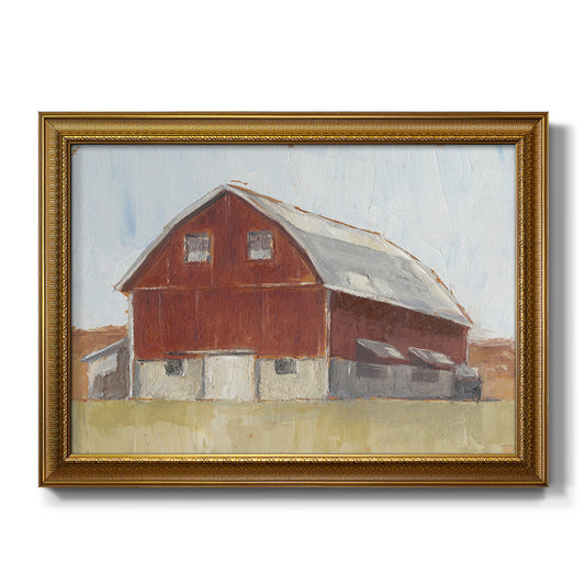 Rustic Red Barn II - Ornate Framed Canvas Print