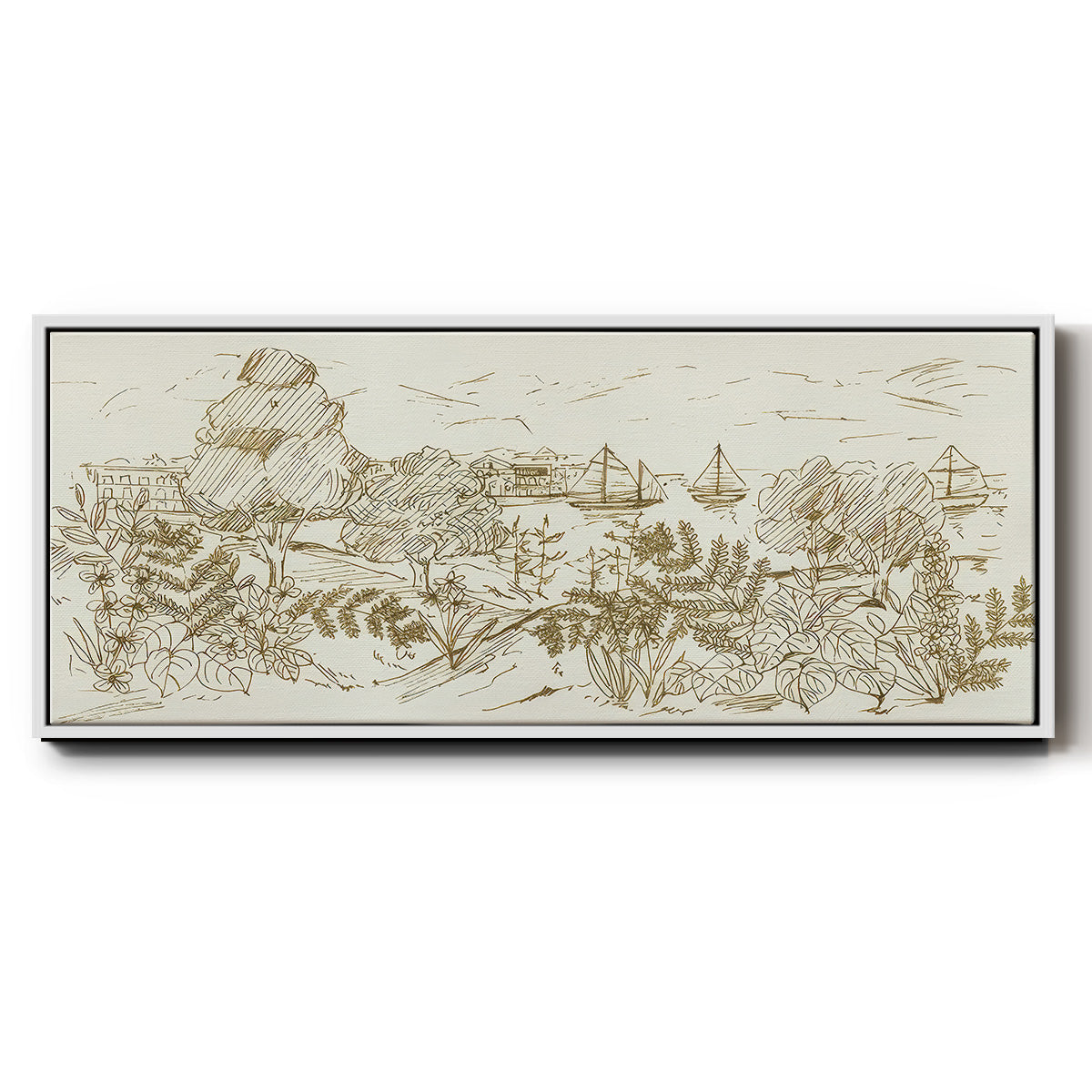 Autumn Landing I - Floater Framed Canvas Print