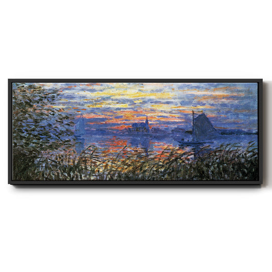 Sunset on the Seine - Floater Framed Canvas Print