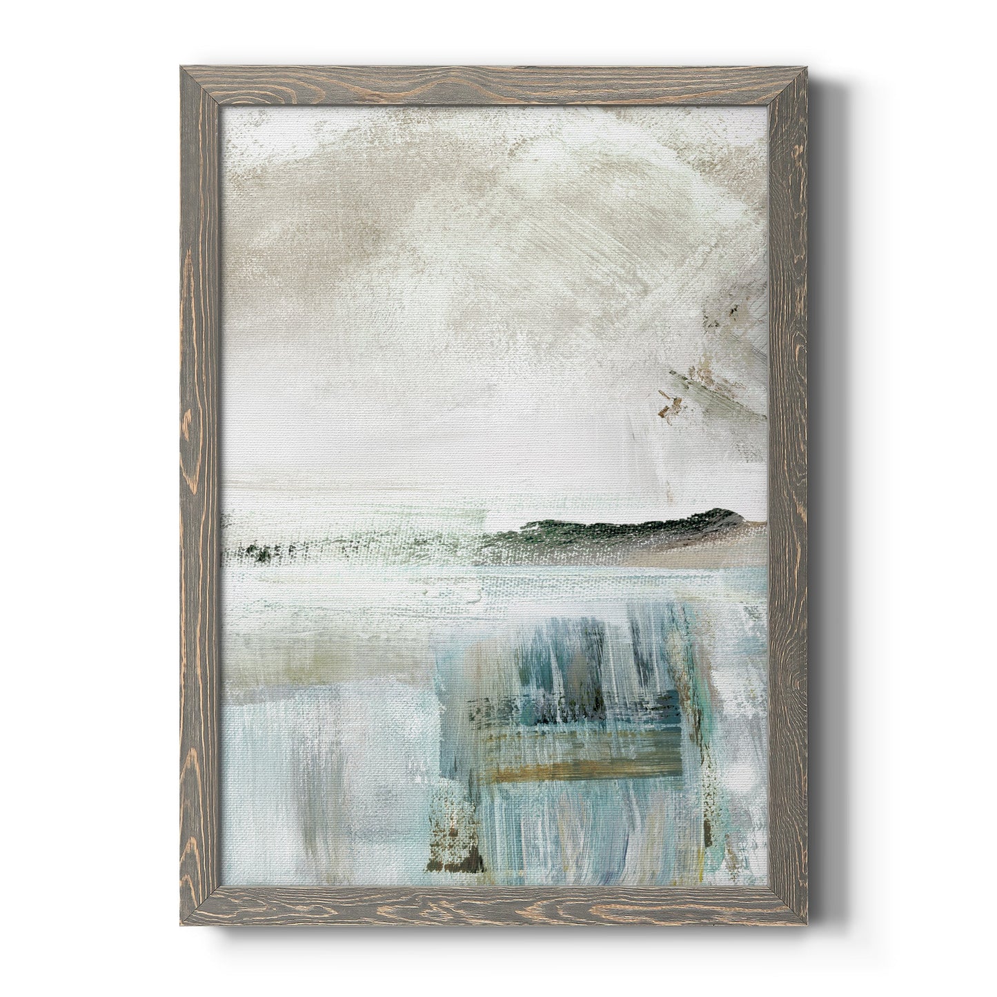 Summer Teal II - Barnwood Framed Canvas Print