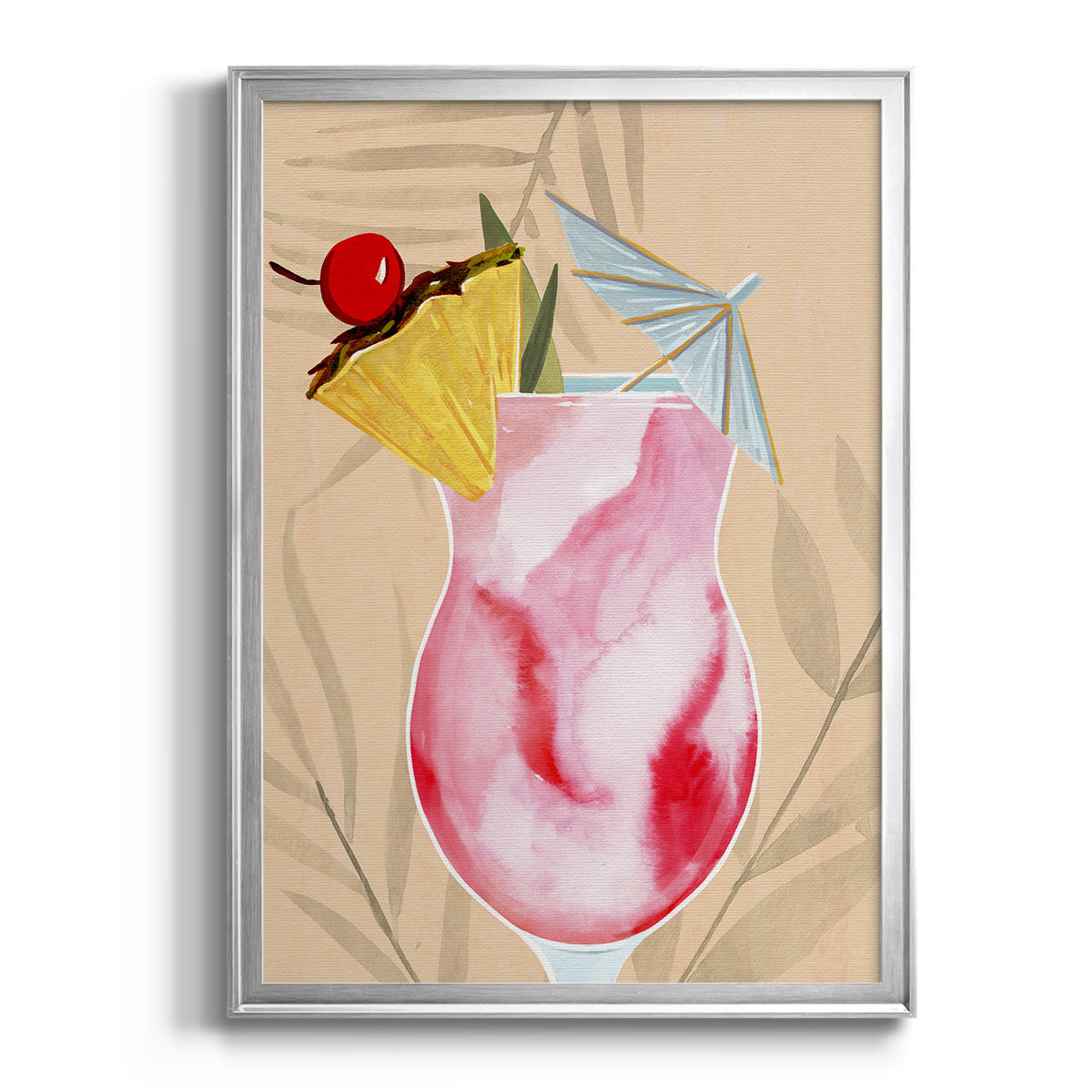 Tropical Cocktail II - Modern Framed Canvas Print